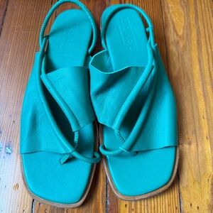 Hereu Clava Asymmetrical Sandal Green Sz 39